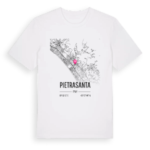 Pietrasanta karta t-shirt – ekologisk bomull t-shirt från Pinshirt