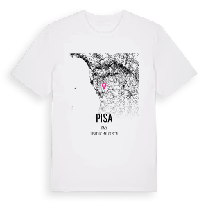 Pisa karta t-shirt – ekologisk bomull t-shirt från Pinshirt