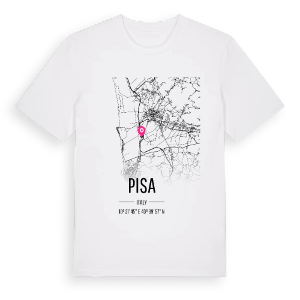 Pisa karta t-shirt – ekologisk bomull t-shirt från Pinshirt