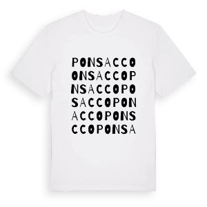 Ponsacco ordlek t-shirt – ekologisk bomull t-shirt från Pinshirt