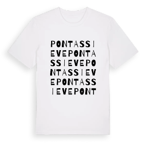 Pontassieve ordlek t-shirt – ekologisk bomull t-shirt från Pinshirt