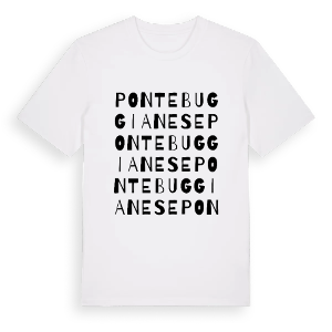 Ponte Buggianese ordlek t-shirt – ekologisk bomull t-shirt från Pinshirt