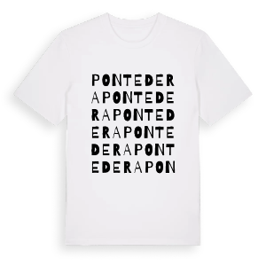 Pontedera ordlek t-shirt – ekologisk bomull t-shirt från Pinshirt
