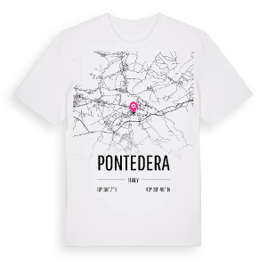 Pontedera karta t-shirt – ekologisk bomull t-shirt från Pinshirt