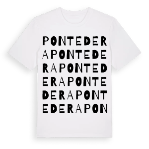Pontedera ordlek t-shirt – ekologisk bomull t-shirt från Pinshirt