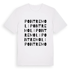 Pontremoli ordlek t-shirt – ekologisk bomull t-shirt från Pinshirt