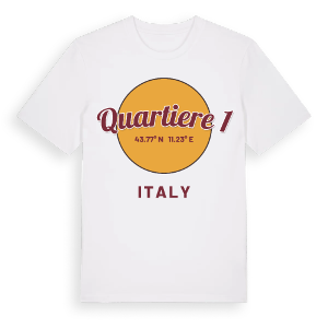 Quartiere 1 cirkel t-shirt – ekologisk bomull t-shirt från Pinshirt