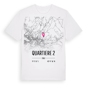 Quartiere 2 karta t-shirt – ekologisk bomull t-shirt från Pinshirt