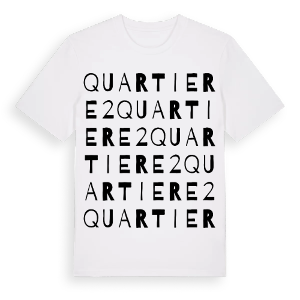 Quartiere 2 ordlek t-shirt – ekologisk bomull t-shirt från Pinshirt