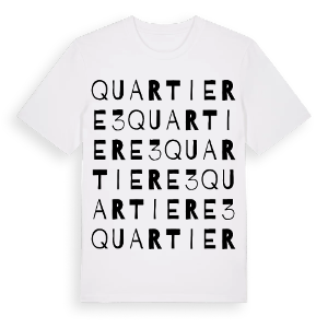 Quartiere 3 ordlek t-shirt – ekologisk bomull t-shirt från Pinshirt