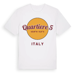 Quartiere 5 cirkel t-shirt – ekologisk bomull t-shirt från Pinshirt