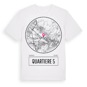 Quartiere 5 t-shirt – ekologisk bomull t-shirt från Pinshirt