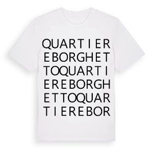 Quartiere Borghetto ordlek t-shirt – ekologisk bomull t-shirt från Pinshirt