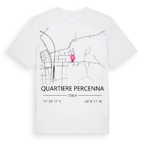 Quartiere Percenna karta t-shirt – ekologisk bomull t-shirt från Pinshirt