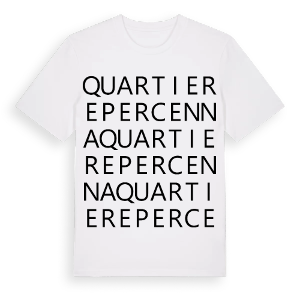 Quartiere Percenna ordlek t-shirt – ekologisk bomull t-shirt från Pinshirt