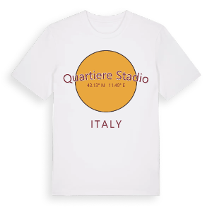 Quartiere Stadio cirkel t-shirt – ekologisk bomull t-shirt från Pinshirt