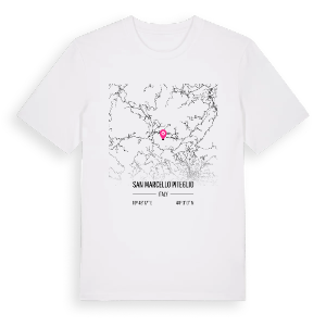 San Marcello Piteglio karta t-shirt – ekologisk bomull t-shirt från Pinshirt
