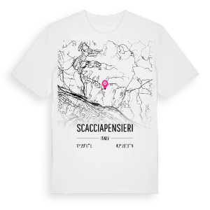 Scacciapensieri karta t-shirt – ekologisk bomull t-shirt från Pinshirt