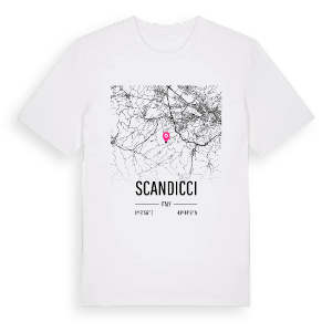 Scandicci karta t-shirt – ekologisk bomull t-shirt från Pinshirt