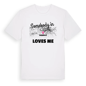 Någon i Scandicci älskar mig t-shirt – ekologisk bomull t-shirt från Pinshirt