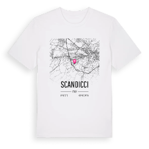 Scandicci karta t-shirt – ekologisk bomull t-shirt från Pinshirt