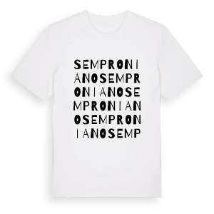 Semproniano ordlek t-shirt – ekologisk bomull t-shirt från Pinshirt