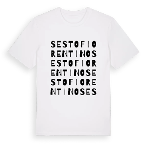 Sesto Fiorentino ordlek t-shirt – ekologisk bomull t-shirt från Pinshirt