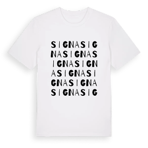 Signa ordlek t-shirt – ekologisk bomull t-shirt från Pinshirt