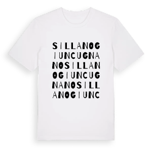 Sillano Giuncugnano ordlek t-shirt – ekologisk bomull t-shirt från Pinshirt
