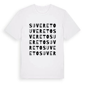 Suvereto ordlek t-shirt – ekologisk bomull t-shirt från Pinshirt