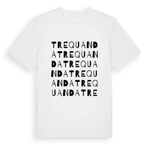 Trequanda ordlek t-shirt – ekologisk bomull t-shirt från Pinshirt