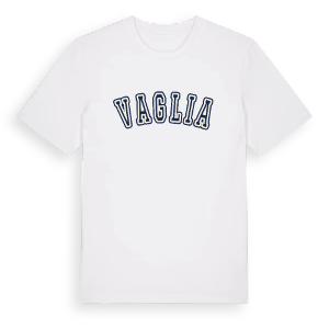 Vaglia college t-shirt – ekologisk bomull t-shirt från Pinshirt