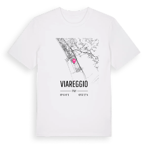 Viareggio karta t-shirt – ekologisk bomull t-shirt från Pinshirt