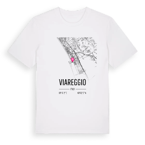 Viareggio karta t-shirt – ekologisk bomull t-shirt från Pinshirt