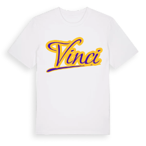 Vinci baseball t-shirt – ekologisk bomull t-shirt från Pinshirt