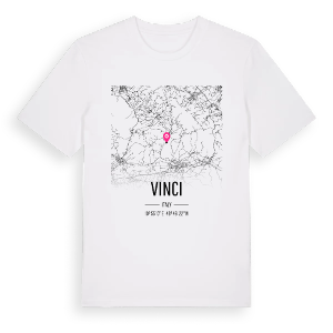 Vinci karta t-shirt – ekologisk bomull t-shirt från Pinshirt