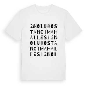 2 Nolu Bostancı Mahallesi ordlek t-shirt – ekologisk bomull t-shirt från Pinshirt
