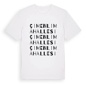 Çimenli Mahallesi ordlek t-shirt – ekologisk bomull t-shirt från Pinshirt