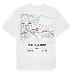 Esentepe Mahallesi karta t-shirt – ekologisk bomull t-shirt från Pinshirt