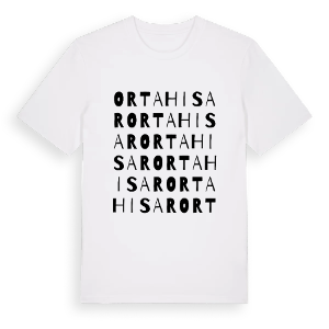 Ortahisar ordlek t-shirt – ekologisk bomull t-shirt från Pinshirt