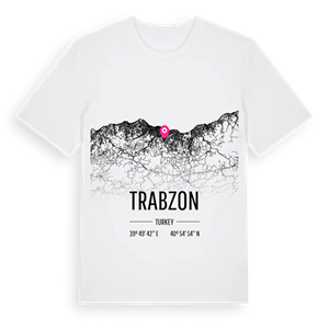 Trabzon karta t-shirt – ekologisk bomull t-shirt från Pinshirt