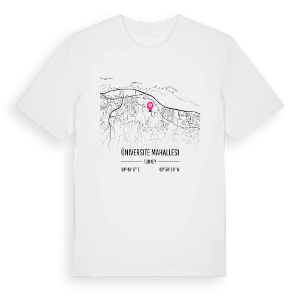 Üniversite Mahallesi karta t-shirt – ekologisk bomull t-shirt från Pinshirt