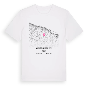 Yıldızlı Mahallesi karta t-shirt – ekologisk bomull t-shirt från Pinshirt