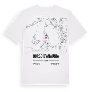 Borgo d'Anaunia karta t-shirt – ekologisk bomull t-shirt från Pinshirt