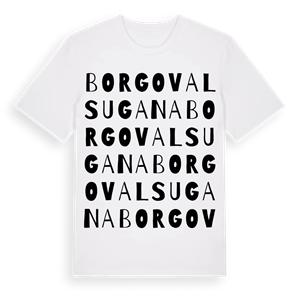 Borgo Valsugana ordlek t-shirt – ekologisk bomull t-shirt från Pinshirt