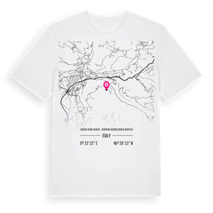 Centro-Piani-Rencio - Zentrum-Bozner Boden-Rentsch karta t-shirt – ekologisk bomull t-shirt från Pinshirt