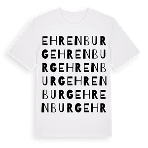Ehrenburg ordlek t-shirt – ekologisk bomull t-shirt från Pinshirt