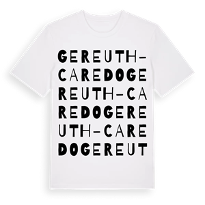 Gereuth - Caredo ordlek t-shirt – ekologisk bomull t-shirt från Pinshirt