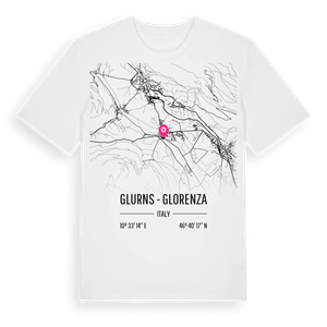 Glurns - Glorenza karta t-shirt – ekologisk bomull t-shirt från Pinshirt
