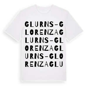 Glurns - Glorenza ordlek t-shirt – ekologisk bomull t-shirt från Pinshirt
